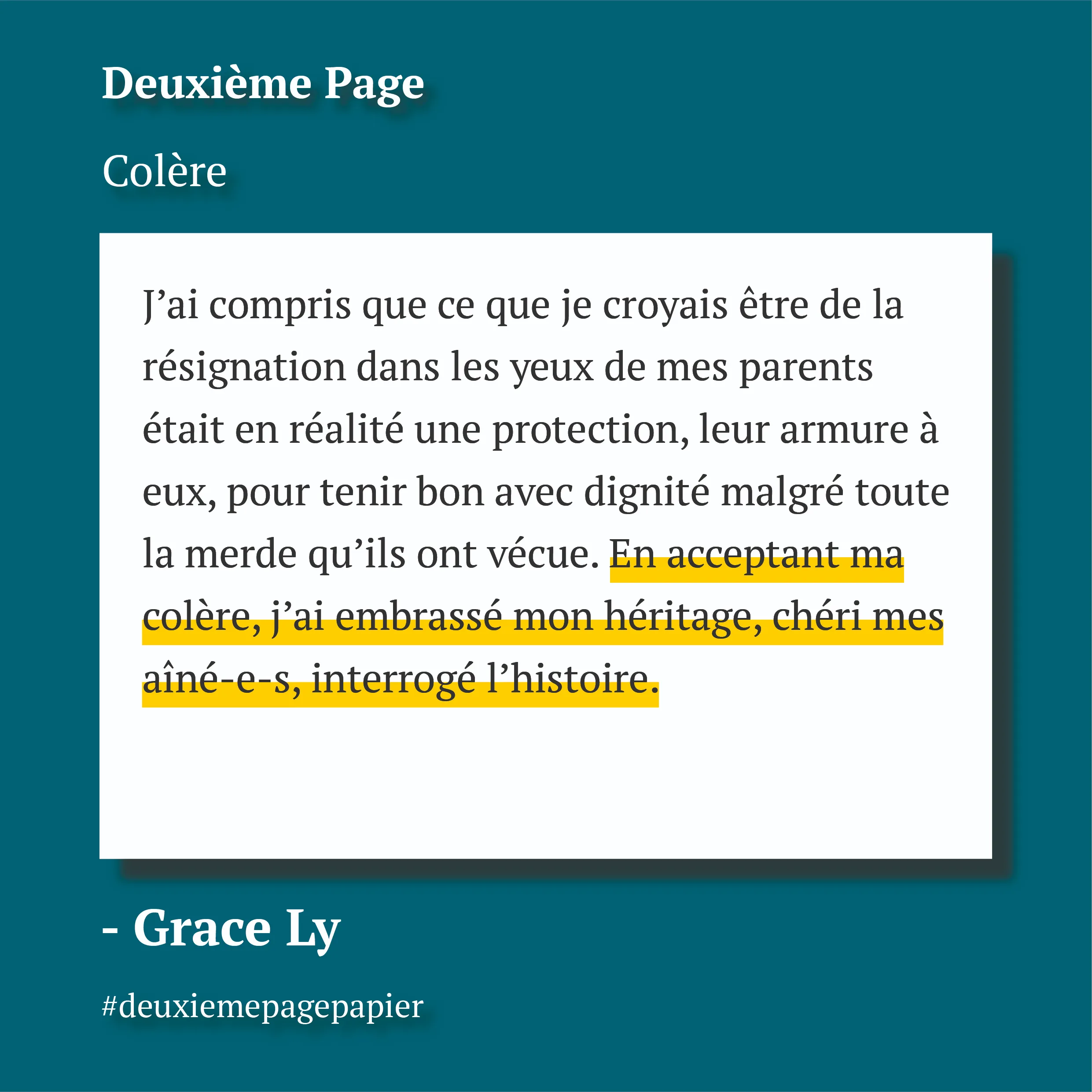 Deuxième Page — Citations 3